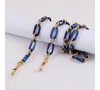 OMEVU Catena con Bottoni in Acrilico ambrato Catena per Occhiali da Vista Donna Maschera Anti-smarrimento Occhiali da Sole appesi Cordini Tenere Cordino Collana con Corda