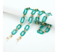 OMEVU Catena con Bottoni in Acrilico ambrato Catena per Occhiali da Vista Donna Maschera Anti-smarrimento Occhiali da Sole appesi Cordini Tenere Cordino Collana con Corda