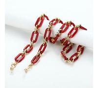 OMEVU Catena con Bottoni in Acrilico ambrato Catena per Occhiali da Vista Donna Maschera Anti-smarrimento Occhiali da Sole appesi Cordini Tenere Cordino Collana con Corda