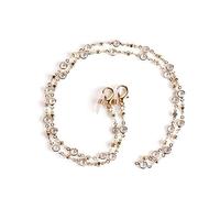 OMEVU Catena per Occhiali in Cristallo di Boemia Donna Cuore Perla Perline Maschera Corda appesa Accessori per Occhiali Catena per Maschera Occhiali da Sole Catena in Corda