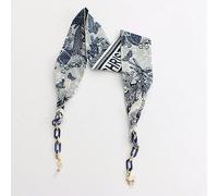 OMEVU Catene per Occhiali con Nastro di Seta Boho Occhiali da Sole in Acrilico Porta Cordino Maschera Cinghia da Appendere al Collo Occhiali Regalo per Ragazza