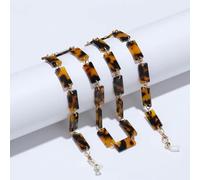 OMEVU Catene per Occhiali da Sole in Acrilico Leopardato per Uomo Donna Maschera Vintage Porta Catena Tracolla Cordino Occhiali Catene Collana