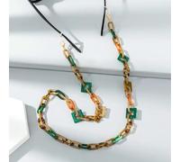 OMEVU Colorato Misto Acrilico Appeso al Collo Occhiali Corda Catena per Occhiali Geometrica Anti-smarrimento Catene per Occhiali da Sole Porta Catene