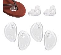 OMFJAT 6 Pezzi Cuscinetti Proteggi Punta per Infradito, 3 Paia Trasparenti con 2 Coppie Puntini e 1 Coppia Piastra Anteriore, Comfort Ideale per Piscina Spiaggia Casa