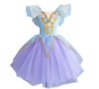 Omfpafeu Abito da Balletto Professionale per Bambine, tutù per Bambine, Abbigliamento da Ballo, Abiti da Principessa per competizioni Abbigliamento per spettacoli per Bambine,K,130