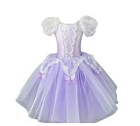 Omfpafeu Abito da Ballo per Ragazze con tutù, Completo da Competizione teatrale, Body con Gonna, Gonna per esibizioni di Danza,B,130