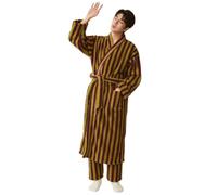 Omfpafeu Pigiama Lungo in Spugna a Righe Colorate da Donna e Uomo, Pigiama Caldo in Velluto Corallo per Coppie, per tenersi al Caldo in Autunno e in Inverno,1 Purple,M