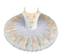 Omfpafeu tutù da Balletto Professionale per Bambine, con Piatto di Pancake Ricamato, per Ballerine da Ballo e Abiti da Festa per Bambine e Adulti,Multi Colored,160