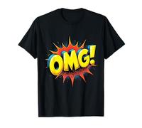 OMG Camicia Uomo Donna Bambini Cool Retro Pop Art Comic Book Style Maglietta