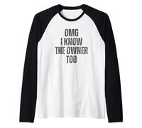 OMG Conosco Anche Il Proprietario Barista Cameriere Maglia con Maniche Raglan