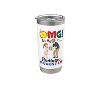 OMG È il mio compleanno il 18 agosto Happy To Me Daddy Daughter Bicchiere termico in acciaio inox doppia parete