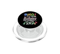 OMG È il mio compleanno il 2 settembre Happy To Me Boy Girl PopSockets PopGrip per MagSafe