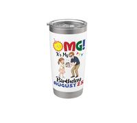 OMG È il mio compleanno il 25 agosto Happy To Me Daddy Daughter Bicchiere termico in acciaio inox doppia parete