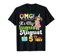 OMG È Il Mio Compleanno Nato Il 5 Agosto, Una Ragazza Carina Presenta Maglietta