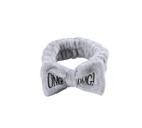 OMG Fasce per capelli con fiocco con lettera versatili, per ragazze e donne, per lavare il viso, turbante morbido, fasce elastiche per capelli, in pile corallo, accessorio per il trucco (7)