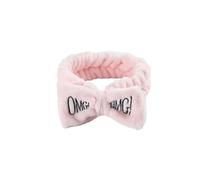 OMG Fasce per capelli con fiocco con lettera versatili, per ragazze e donne, per lavare il viso, turbante morbido, fasce elastiche per capelli, in pile corallo, assistente per il trucco (13)