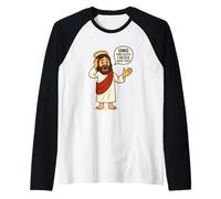 OMG Guys I Never Said That Jesus Meme Funny Chistian Humor Maglia con Maniche Raglan