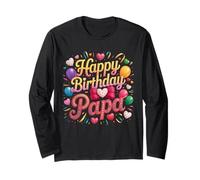 OMG It's My Papa's Birthday Daddy Dad Papa Padre Maglia a Manica