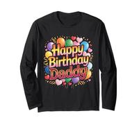 OMG It's My Papa's Birthday Daddy Dad Papa Padre Maglia a Manica