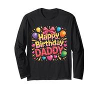 OMG It's My Papa's Birthday Daddy Dad Papa Padre Maglia a Manica