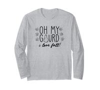 OMG OH My Gourd I Love Fall Divertente Foglie d'Autunno Meme Maglia a Manica