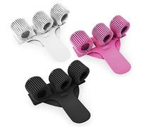 OMG - Portapenne triplo con fermaglio da tasca, in metallo, ideale per medici, infermieri e piloti, confezione da 3 pezzi, colore: nero, bianco e rosa