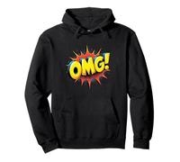 OMG Uomini Donne Bambini Cool Retro Pop Art Fumetti Stile Amante Felpa con Cappuccio