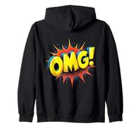 OMG Uomini Donne Bambini Cool Retro Pop Art Fumetti Stile Amante Felpa con Cappuccio