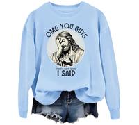 Omg You Guys That's Not What I Said Jesus Felpa, Blu Carolina, XL