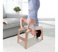OMGGYER Sgabello da yoga in struttura in legno e cuscinetti in poliuretano, invertito per yoga, casa, per fitness, meditazione e relax, portata 200 kg