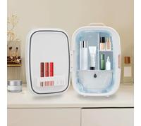 OMGGYER Skincare - Mini frigorifero da 12 l, con funzione di raffreddamento/riscaldamento, per auto, ufficio, camera da letto, dormitori, 29 x 25 x 44 cm (bianco)