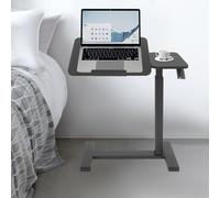 OMGGYER Tavolo per computer portatile con piano del tavolo, inclinabile, altezza regolabile, per divano, letto o ufficio (nero)