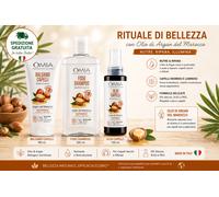 OMIA Argan Trattamento Riparatore Capelli Kit 3 Pezzi Shampoo Maschera Olio