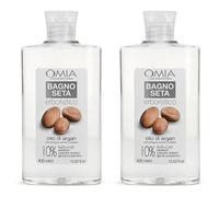 OMIA Bagno Seta all'Olio di Argan 2x400 ml Schiuma da bagno