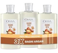Omia, Bagno Seta Erboristico all'Olio di Argan del Marocco, Bagnoschiuma per Pelli Aride e Irritabili, Rende la Pelle Elastica e Protetta, Dermatologicamente Testato - 3 Flaconi da 400 ml