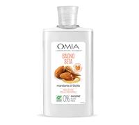 Omia Bagno Seta Erboristico Olio di Mandorla di Sicilia, Bagnoschiuma Ottimo per Pelli Delicate, Secche e Stressate, Azione Idratante, Dona Luminosità ed Elasticità, Dermatologicamente Testato, 400 ml