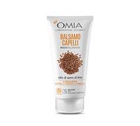 Omia - Balsamo Capelli Eco Bio con Olio di Semi di Lino, Per Capelli Crespi, Lisciante e Disciplinante, Adatto ad un Uso Frequente, Senza Siliconi, Dermatologicamente Testato - Flacone da 180 ml