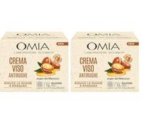 Omia, Crema Viso Antirughe all'Argan del Marocco e Acido Ialuronico, Riduce le Rughe e Rassoda la Pelle, Senza Siliconi e Coloranti, Adatta a Tutti i Tipi di Pelle, 50 ml (Confezione da 2)