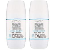 Omia, Deo Roll On Eco Biologico con Tea Tree Oil, Antiodore, Deodorante Rinfrescante, Senza Sali di Alluminio, Freschezza per 24 ore, Deodorante Uomo e Donna, Dermatologicamente Testato - 50 ml