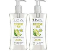 Omia, Detergente Viso anti-sebo purificante con Olio Essenziale di Bergamotto di Calabria, formula studiata per rimuovere l'eccesso di sebo, ideale per pelli miste, Certificato Cosmos Organic, 200 ml
