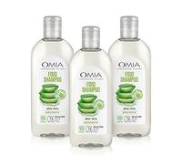 Omia, Fisio Shampoo Eco Bio con Aloe Vera del Salento, Shampoo per Lavaggi Frequenti, per Capelli Secchi, Dona Luminosità al Capello, Senza Siliconi e SLES, 3 Flaconi da 250 ml