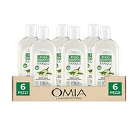 Omia, Fisio Shampoo Idratante e Equilibrante per Capelli Secchi e Cuoio Capelluto Delicato, Ecobio Aloe Vera - Dermatologicamente Testato, Senza SLES e PEG - Confezioni da 6 Pezzi da 250 ml