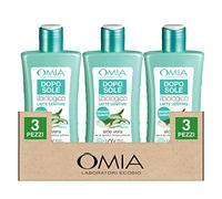 Omia Laboratoires Dopo Sole Latte Lenitivo Eco Biologico Con Aloe Vera Azione Idratante e Calmante per Pelli Arrossate Post Esposizione Solare Certificato ICEA Eco Bio Cosmesi - 3 Flaconi da 200ml