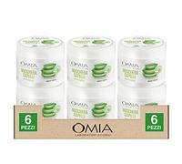 Omia Laboratori Ecobio Maschera Capelli Idratante con Aloe Vera del Salento per Capelli Secchi e Crespi Azione Rimpolpante Dona Morbidezza e Luminosità Maschera Bio Certificata - 6 Barattoli da 250ml