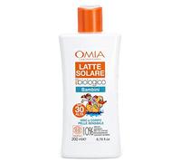 Omia, Latte Solare Eco Bio Bambini SPF 30 Viso e Corpo, Protezione Solare Bambini Alta per Pelli Delicate e Sensibili, con Olio di Mandorle e Olio di Sesamo, Dermatologicamente Testato - 200 ml