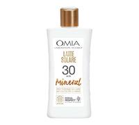 Omia, Latte Solare Mineral SPF30 Viso e Corpo, Protezione Solare Alta, Per Pelli Chiare e Sensibili al Sole, Con Filtro Minerale e Ingredienti di Origine Naturale, Flacone da 200 ml