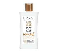 Omia, Latte Solare Mineral SPF50+ Viso e Corpo, Protezione Solare Molto Alta, Per Pelli Molto Chiare e Sensibili al Sole, Con Filtro Minerale e Ingredienti di Origine Naturale, Flacone da 200 ml