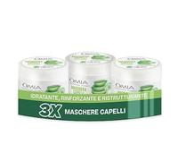 Omia, Maschera Per Capelli Erboristica con Aloe Vera del Salento, Trattamento Idratante e Illuminante per Capelli Secchi, Maschera per Lavaggi Frequenti, Senza Siliconi e SLES, 3 Flaconi da 250 ml