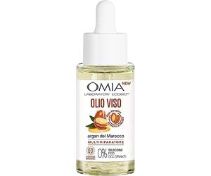 Omia, Olio Viso Antietà Multiriparatore con Argan del Marocco, Trattamento Viso Antirughe ed Elasticizzante, Vegano e Dermatologicamente Testato, 30 ml