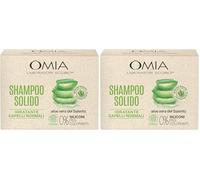 Omia, Shampoo Solido Aloe del Salento per Capelli Normali, Formula Idratante, Senza Siliconi e Coloranti, Adatta a Tutti i Tipi di Pelle (Confezione da 2)